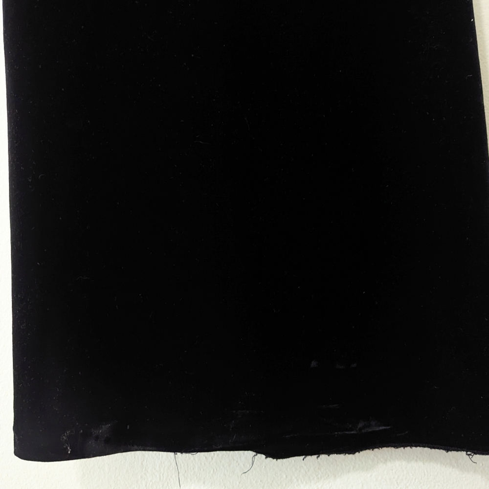 Vintage Y2K Velvet Off Shoulder Maxi Dress Foldover Neckline Black Goth 6 - Picture 6 of 10